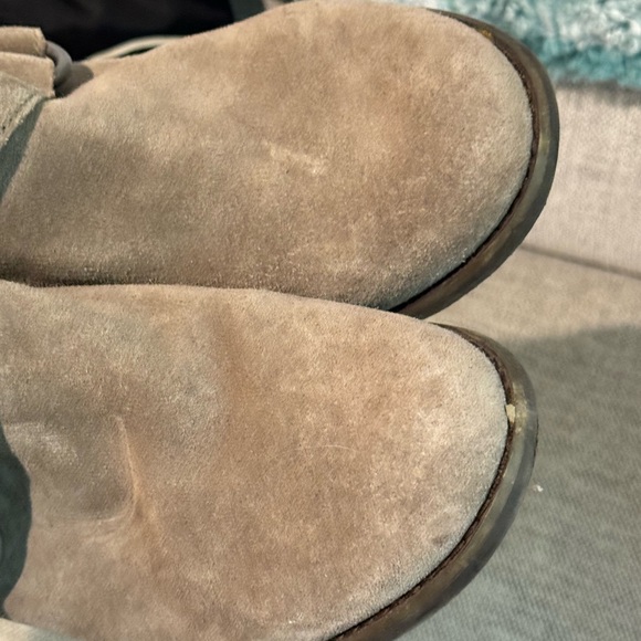 Lucky Brand Tan Suede Wedge Bootie Women’s Size 37 - Picture 6 of 9